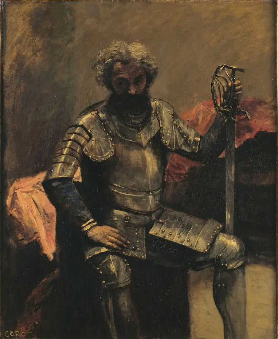 Homme en armure - Jean-Baptiste Camille Corot - Alpha Reproduction