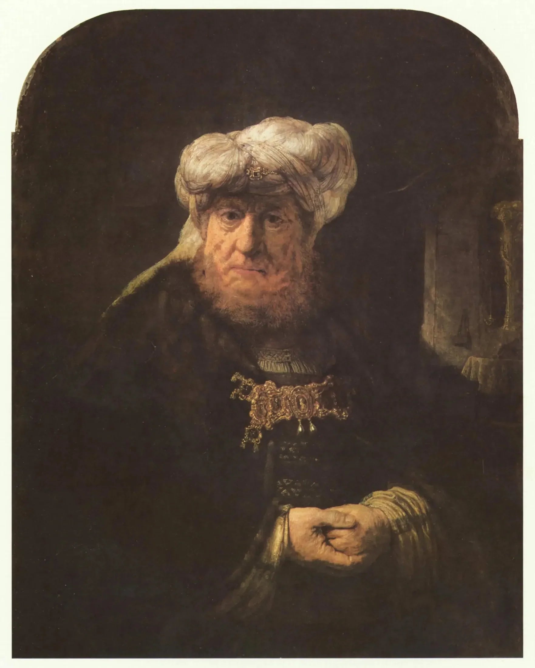 Homme en costume oriental - Rembrandt image 1 copie peinte à la main à l’huile