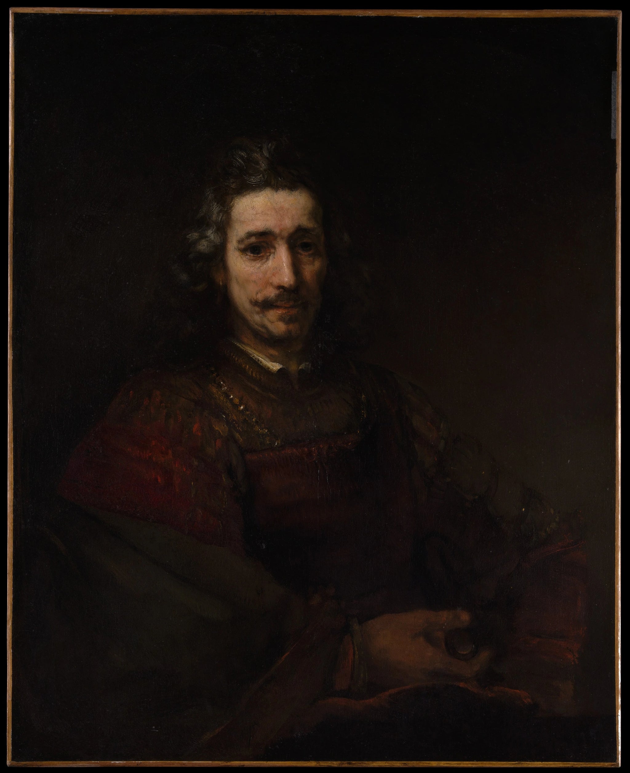 Homme à la loupe — Rembrandt, début des années 1660, Metropolitan Museum of Art