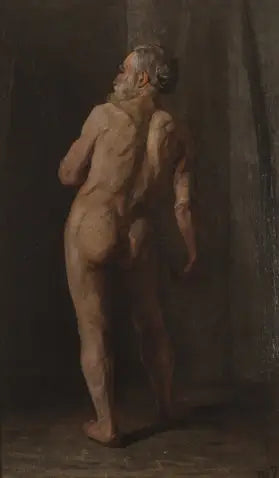 Homme nu debout - Piet Mondrian image 1 copie de tableau peinte à la main