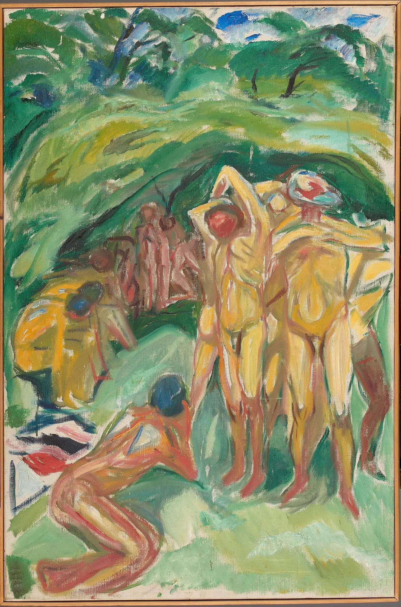 Reproduction du tableau « Hommes nus dans les bois - Edvard Munch » par Alpha Reproduction en peinture à l’huile