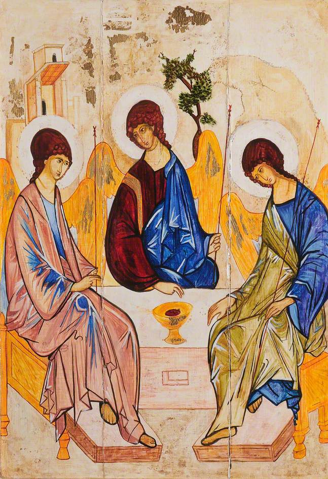 Icône représentant la Trinité de l’Ancien Testament (L’hospitalité d’Abraham) - Andreï Roublev - Alpha Reproduction