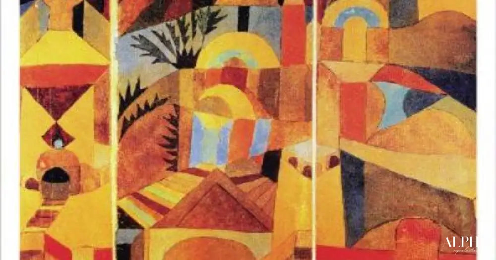 Il giardino del tempio - (PK-558) - Paul Klee - Reproductions de tableaux et peintures haut de gamme