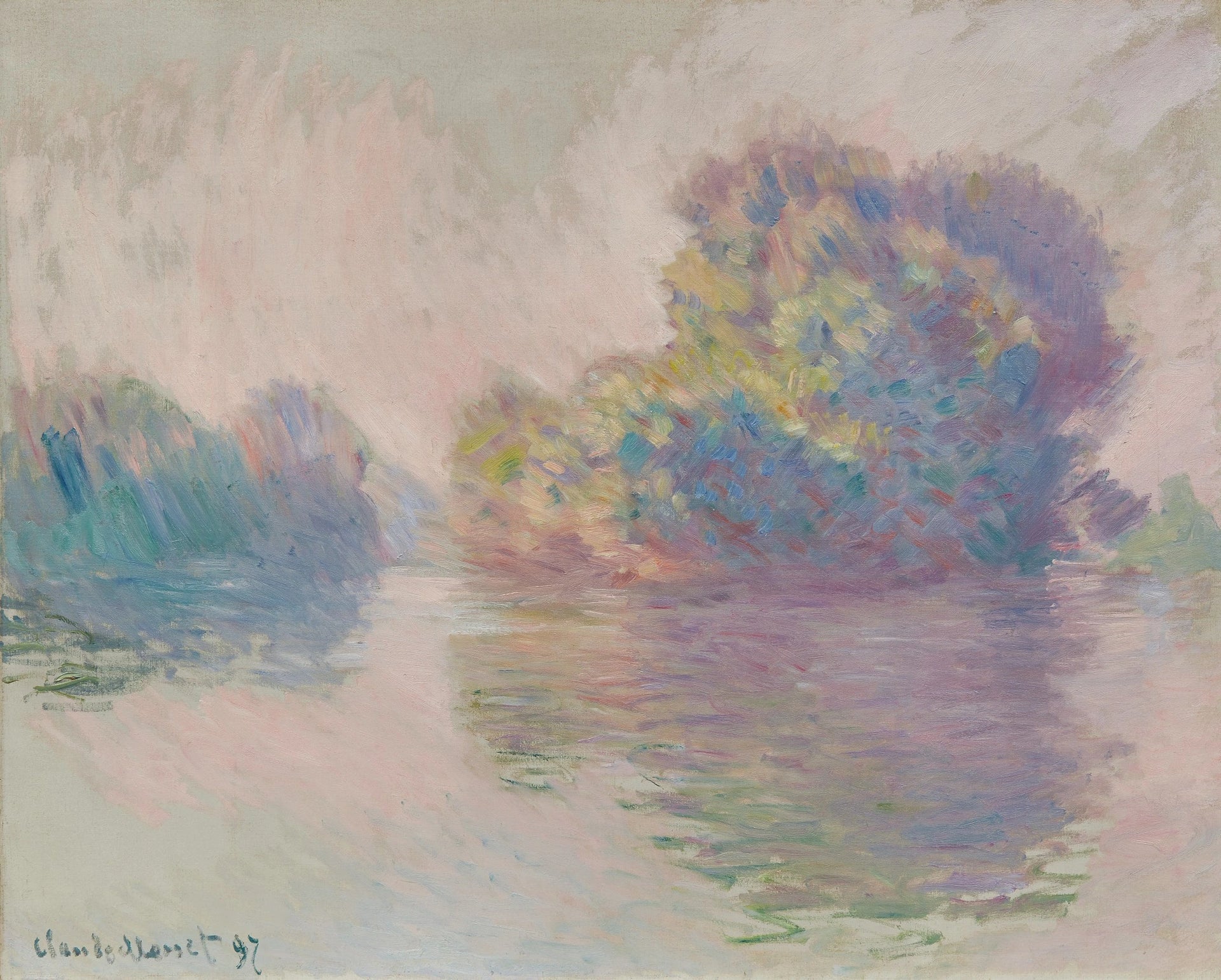 Les Îles à Port-Villez de Claude Monet, 1897 – ancienne collection Brooklyn Museum, Wildenstein 1493