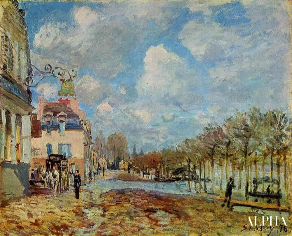 Inondation à Port Marly - Alfred Sisley - Reproductions de tableaux et peintures haut de gamme