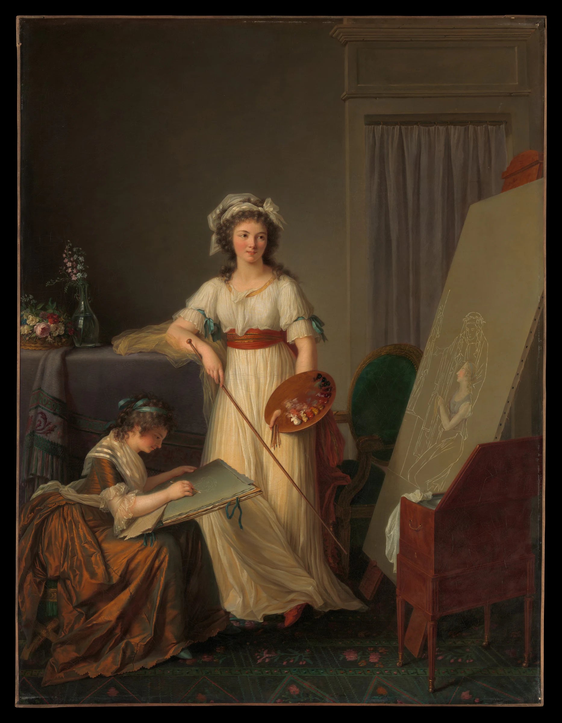 L'Intérieur de l'atelier d'une femme peintre - Marie Victoire Lemoine