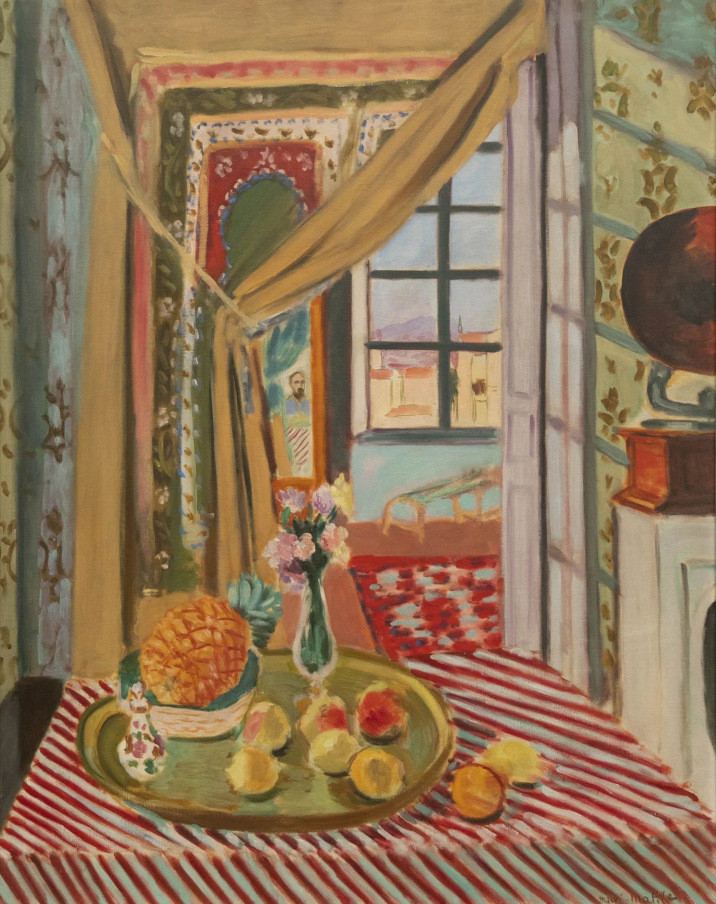 Reproduction du tableau « Intérieur au phonographe - Henri Matisse » par Alpha Reproduction en peinture à l’huile