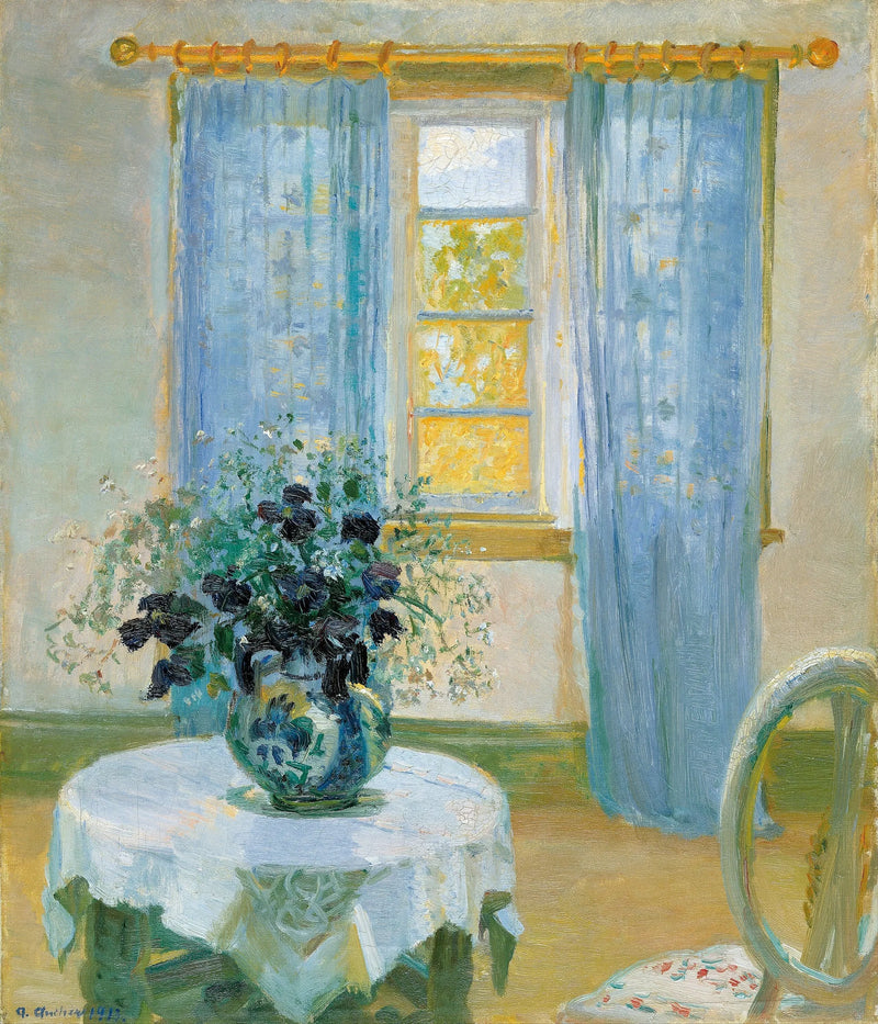 Intérieur avec clématite - Anna Ancher