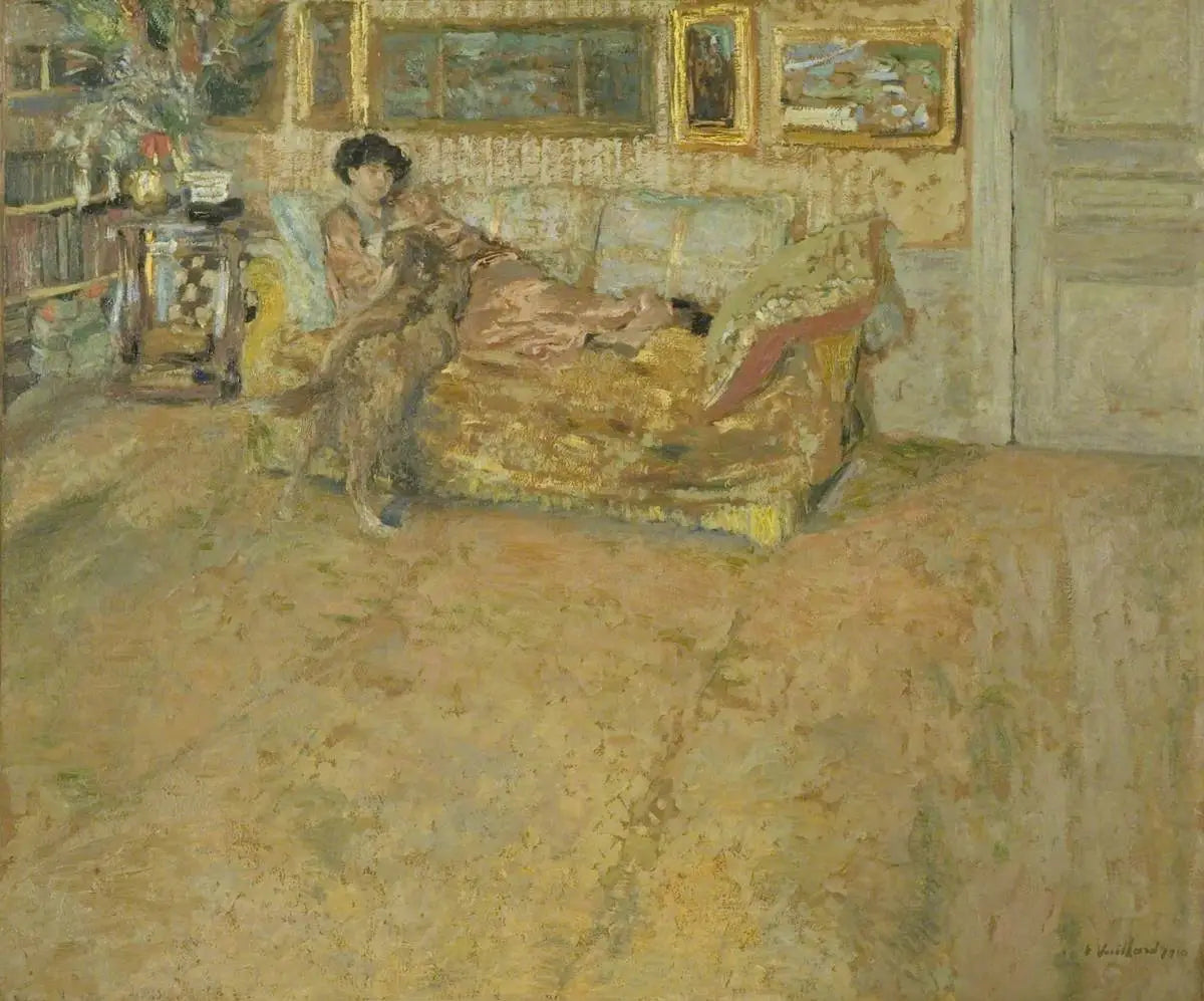 Intérieur avec Madame Hessel et son chien - Édouard Vuillard - Alpha Reproduction