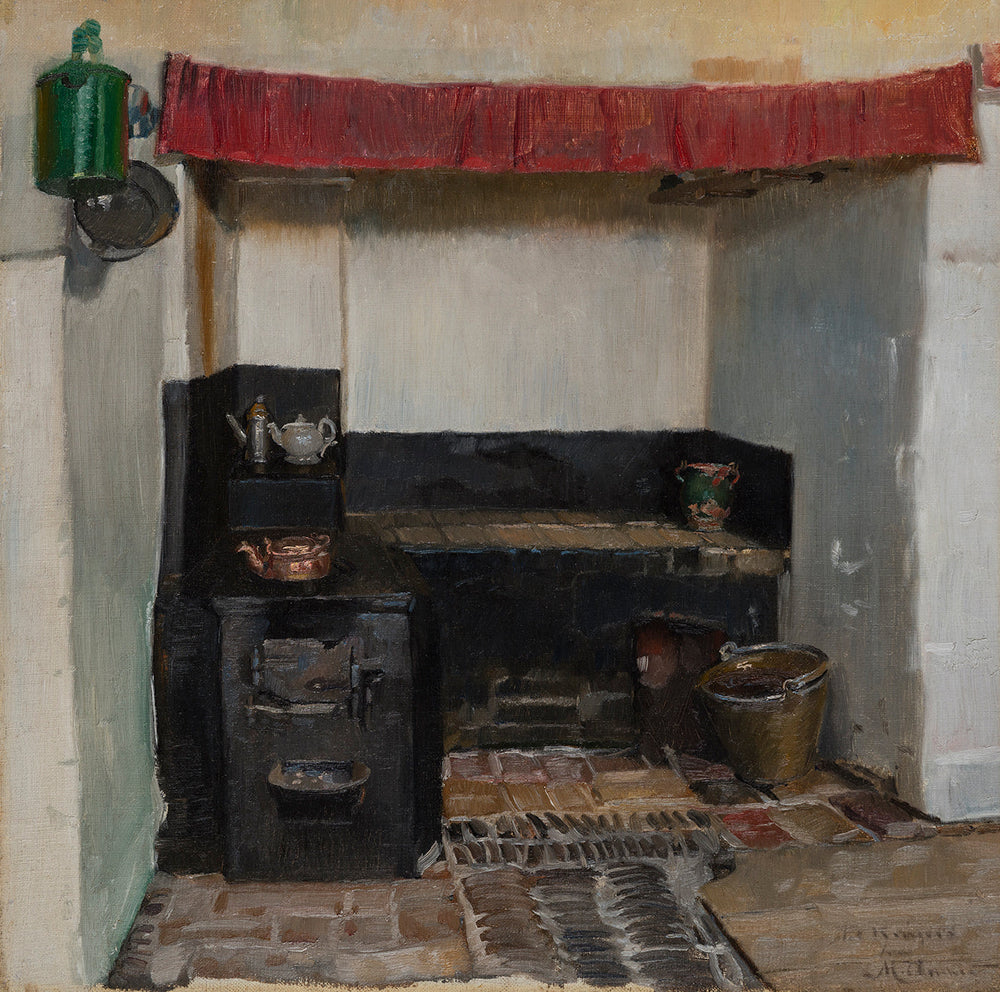 Intérieur de la cuisine. - Michael Peter Ancher - Alpha Reproduction