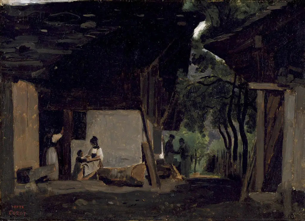 Intérieur d’un chalet de l’Oberland bernois - Jean-Baptiste Camille Corot - Alpha Reproduction