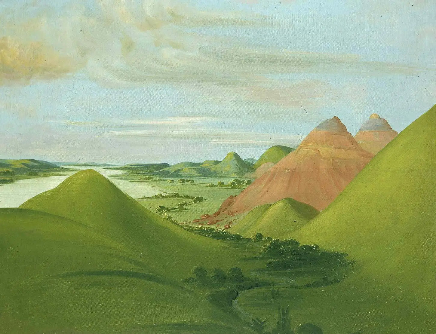 Iron Bluff à 1 200 milles au-dessus de Saint-Louis - George Catlin - Alpha Reproduction
