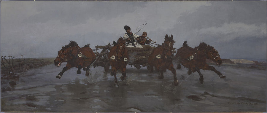 Czwórka / Four-in-Hand - Józef Chełmoński