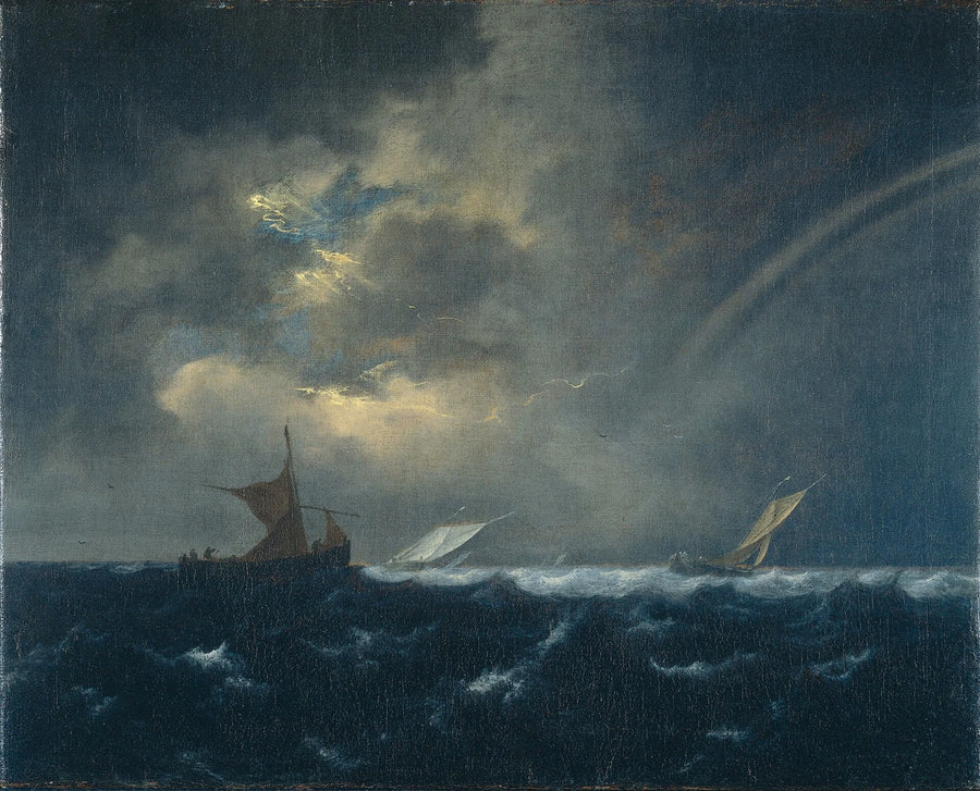 Navires dans une mer orageuse - Jacob van Ruisdael