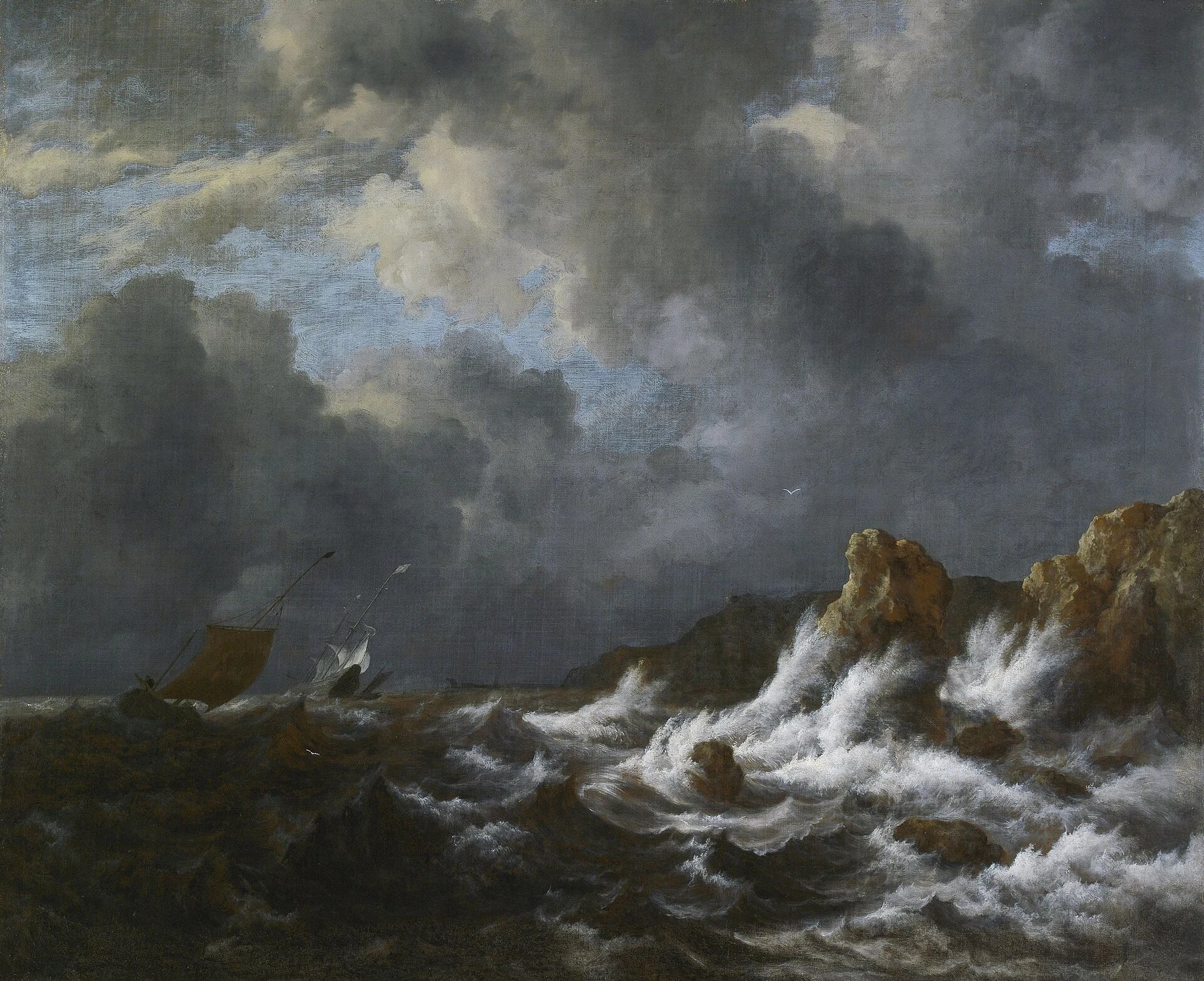 Vue de la côte de Norvège, peinture de Jacob van Ruisdael