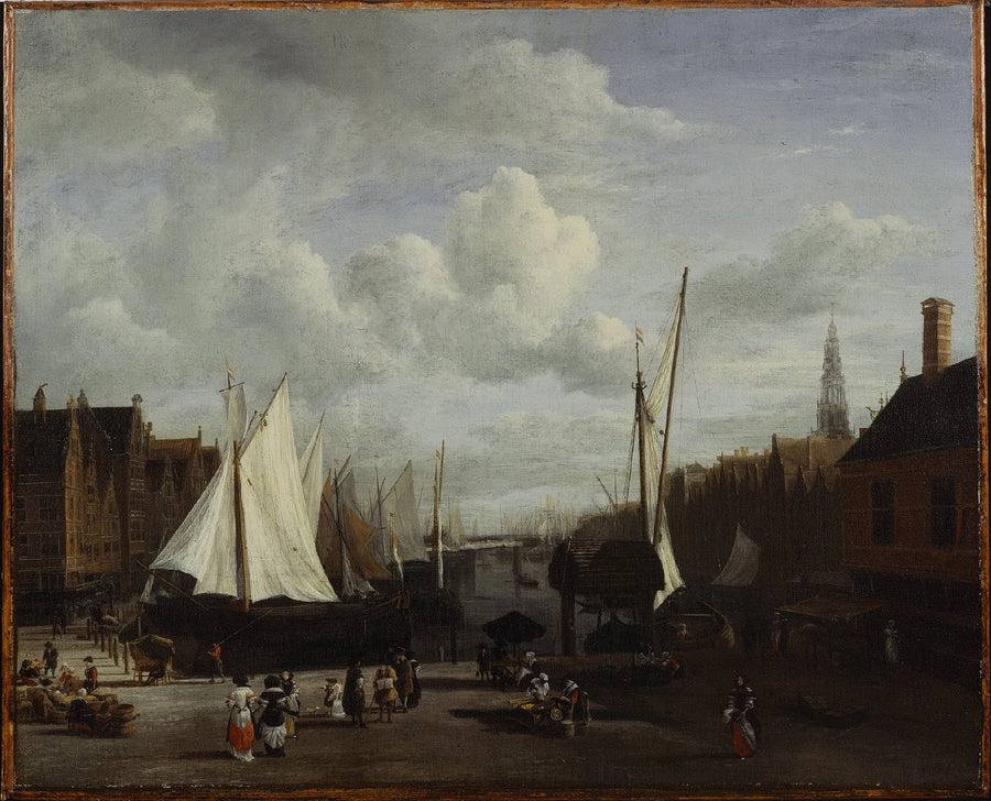 Quai à Amsterdam, peinture de Jacob van Ruisdael