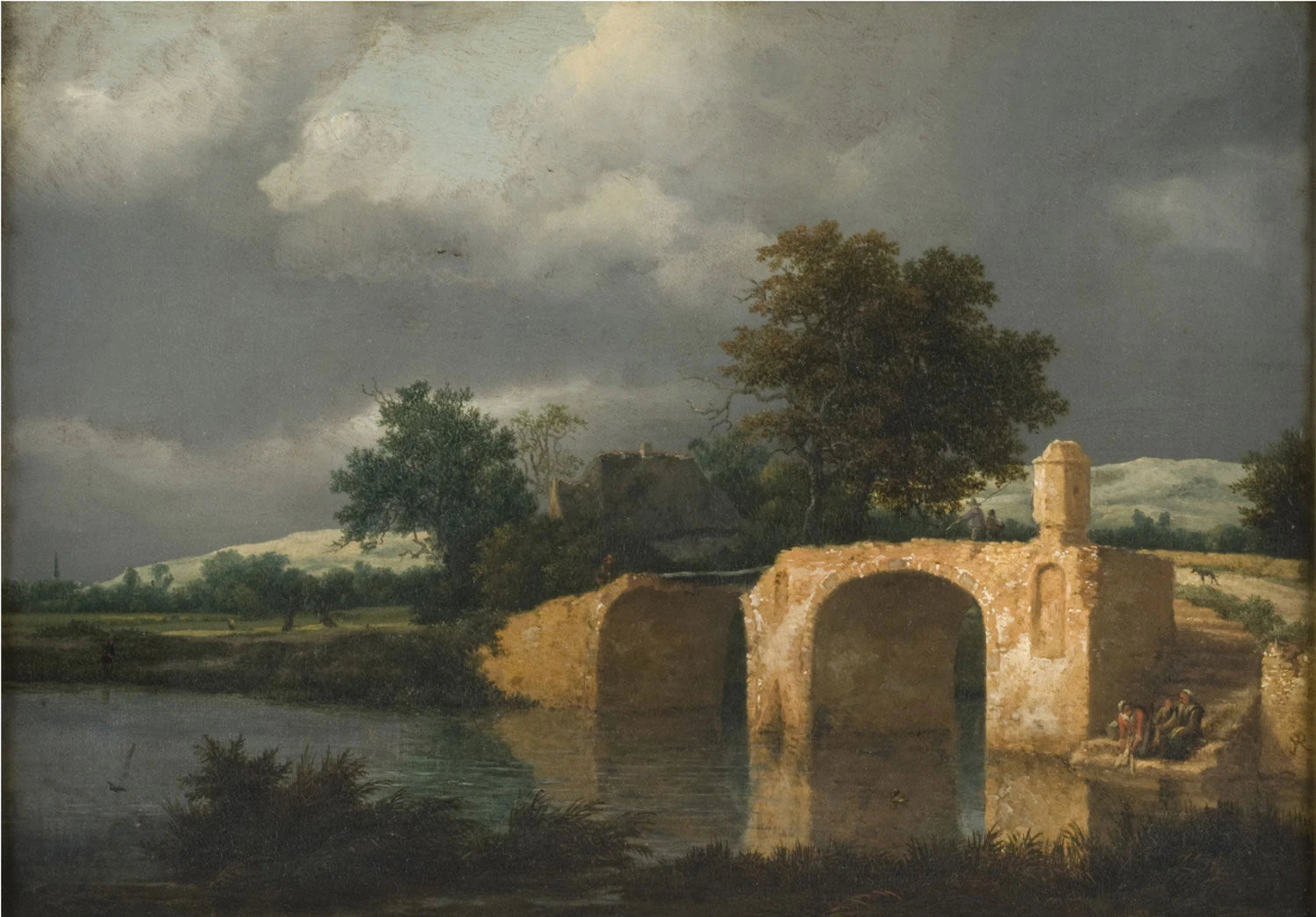 Le Pont de pierre, peinture de Jacob van Ruisdael