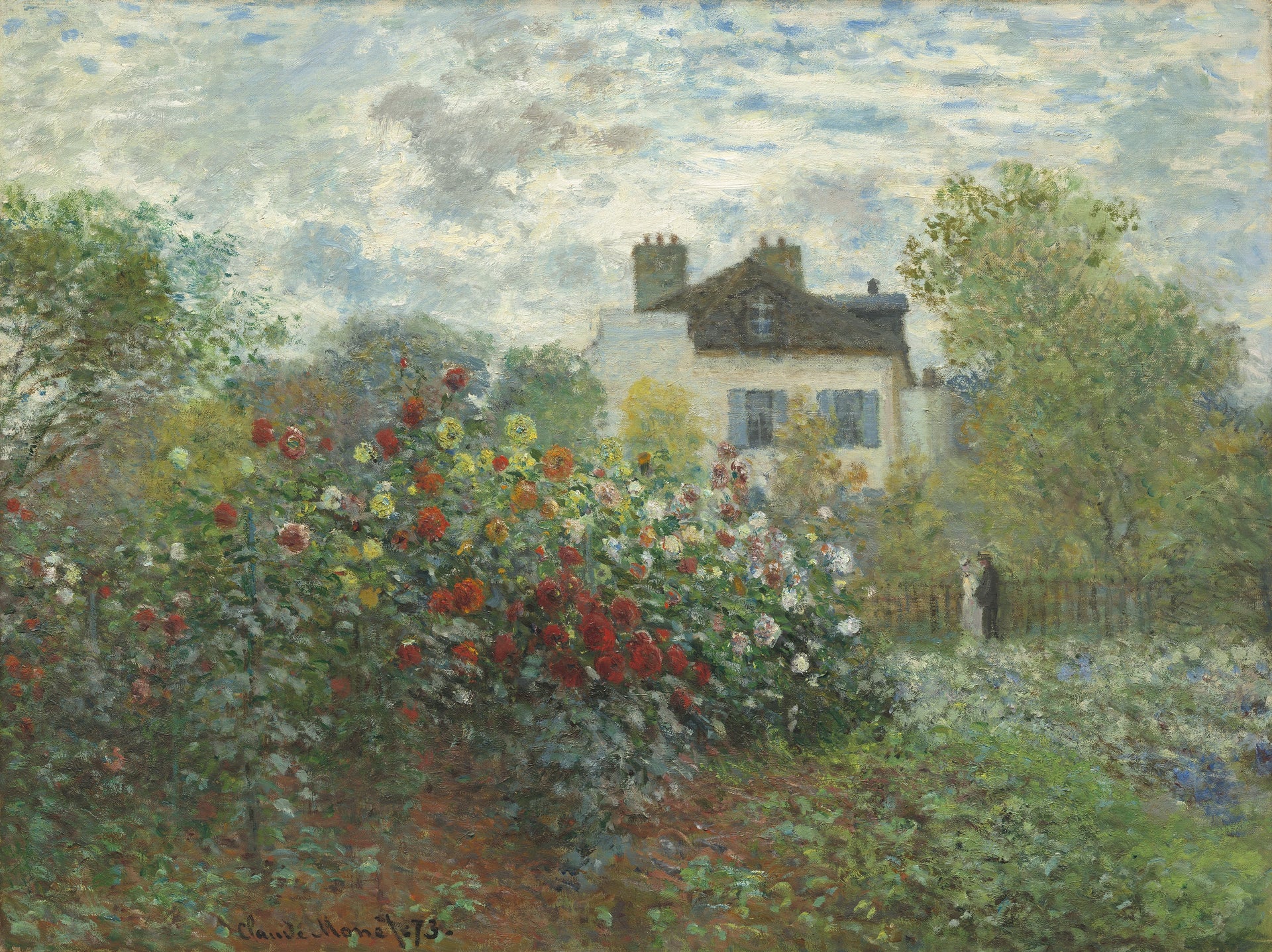 Le Jardin de l’artiste à Argenteuil W286 par Claude Monet, 1873, National Gallery of Art