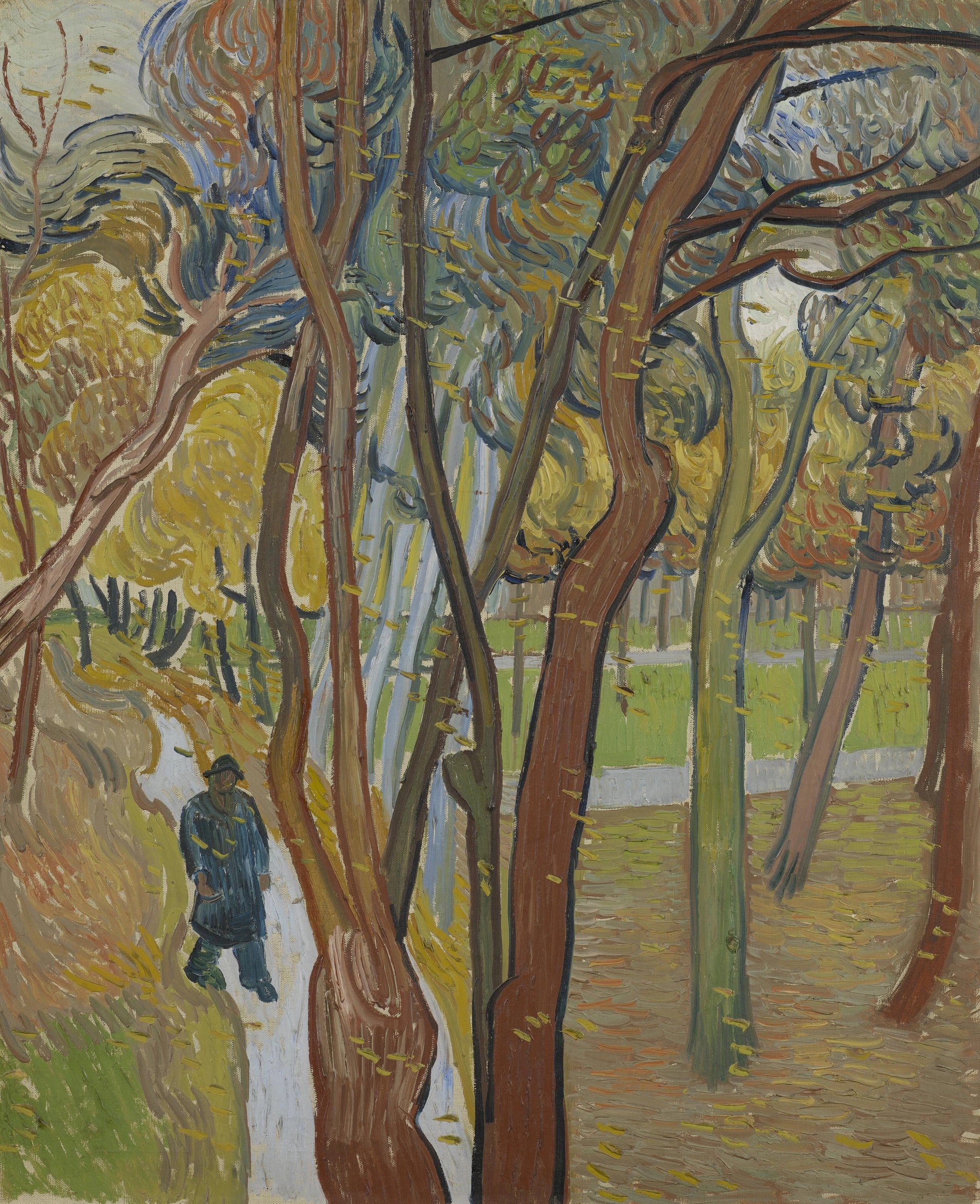 Jardin de l’hôpital Saint-Paul, La Chute des feuilles F651 de Vincent van Gogh