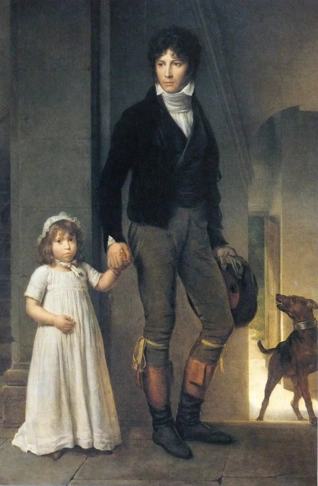 Jean-Baptiste Isabey et sa fille, enfant - François Gérard image 2 reproduction artisanale de tableau
