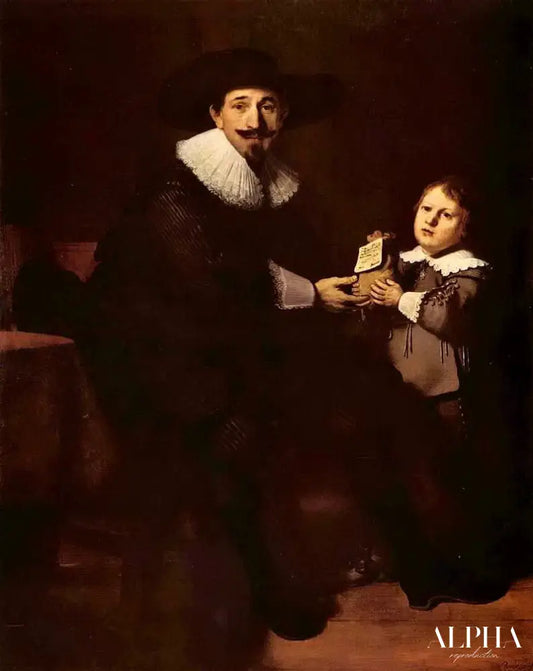 Jean Pellicorne et son fils Caspar - Rembrandt van Rijn - Reproductions de tableaux et peintures haut de gamme