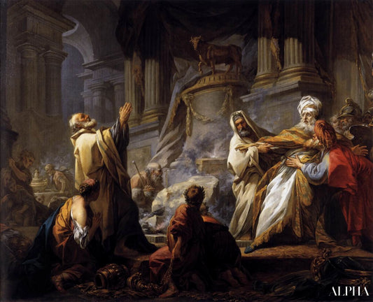 Jéroboam offrant un sacrifice pour l'idole - Jean-Honoré Fragonard - Reproductions de tableaux et peintures haut de gamme