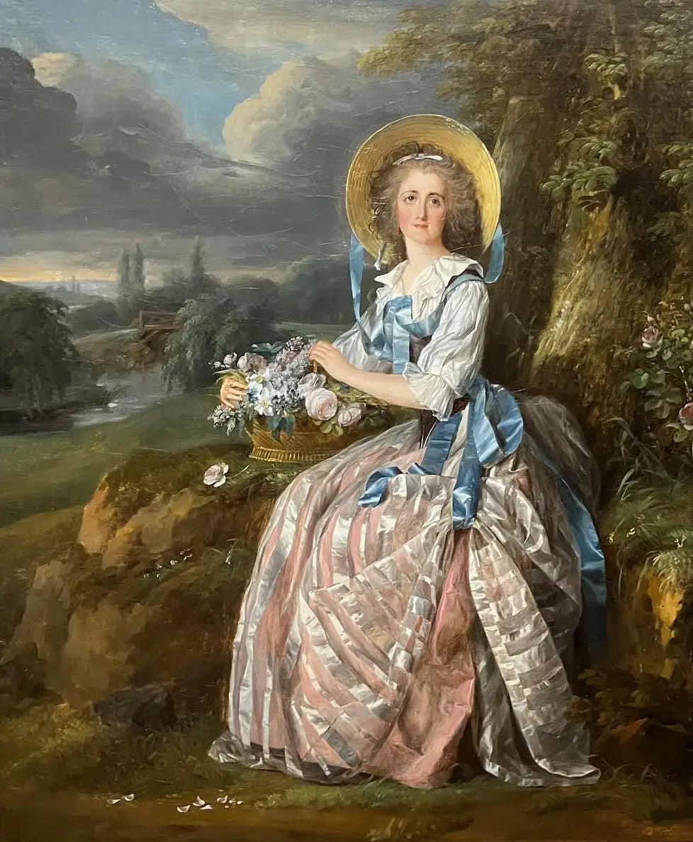 Jeune femme dans un paysage - Marie-Guillemine Benoist image 1 reproduction d’œuvre d’art à l’huile