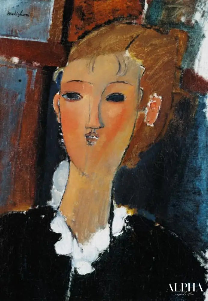 Jeune femme dans un petit ruff - Amedeo Modigliani - Reproductions de tableaux et peintures haut de gamme