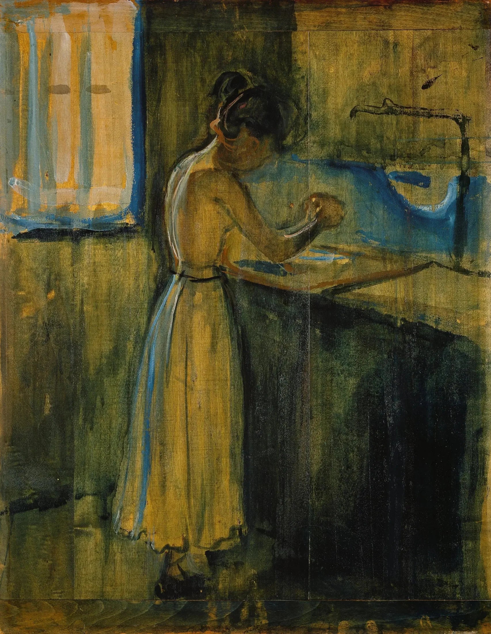 Jeune Femme et lave - Edvard Munch image 1 reproduction artisanale de tableau
