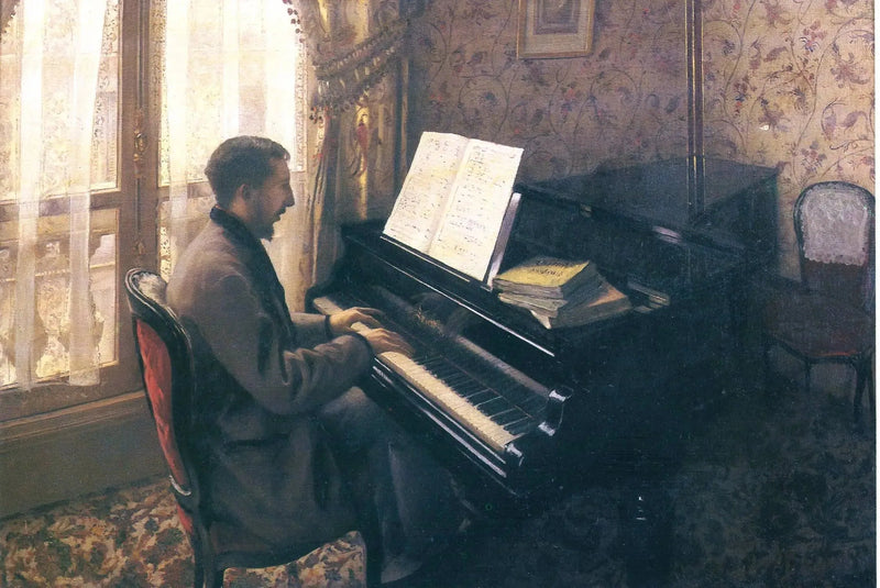 شاب على البيانو (مارتيال كايلبوت) - غوستاف كايلبوت