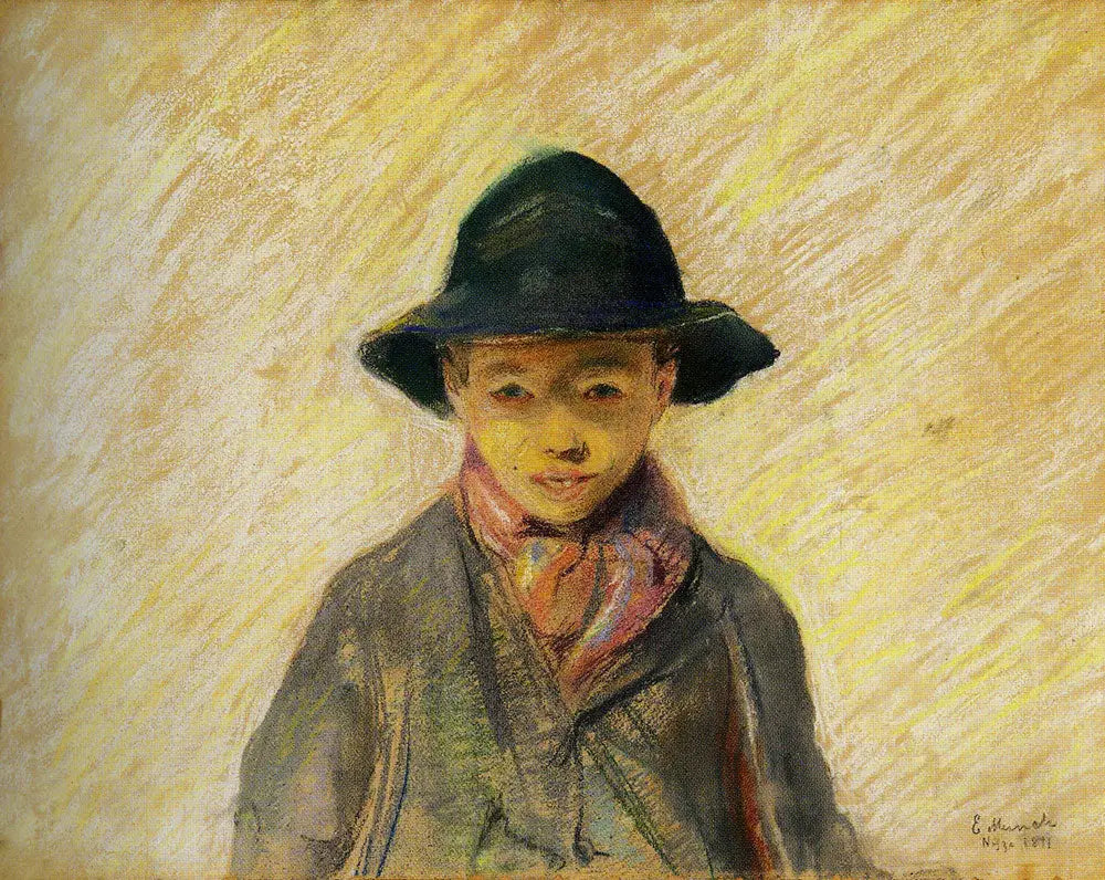 Reproduction du tableau « Jeune Pêcheur de Nice - Edvard Munch » par Alpha Reproduction en peinture à l’huile