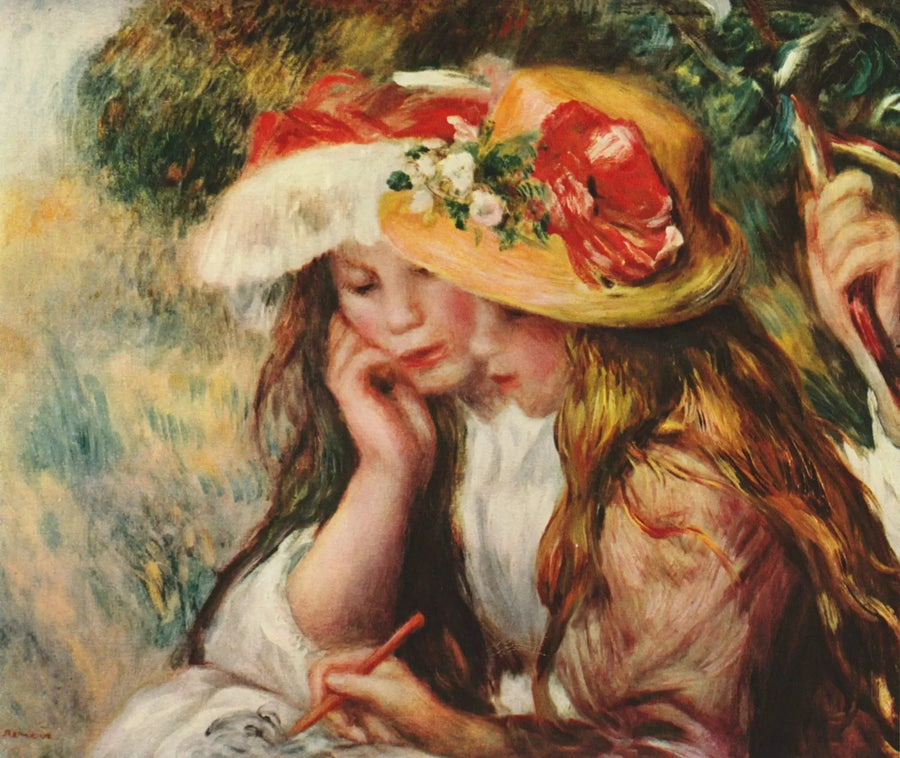 فتيات صغيرات يرسمون - بيير-أوغست رينوار