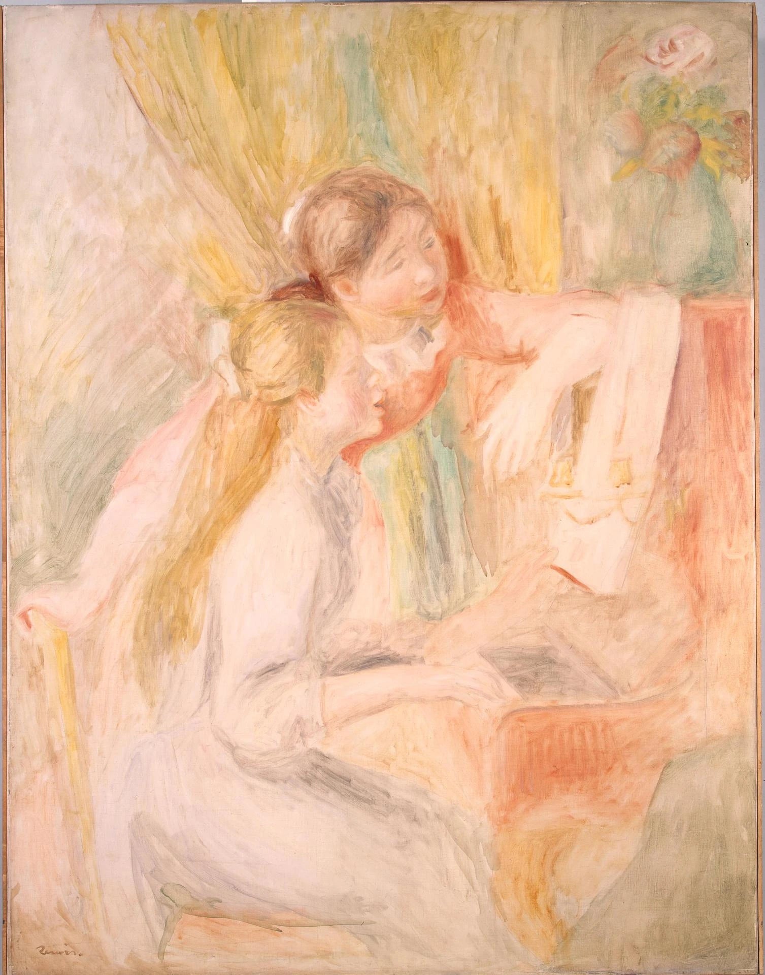 Jeunes filles au piano, version de l’Ermitage, 1892, Renoir – reproduction peinture à l’huile