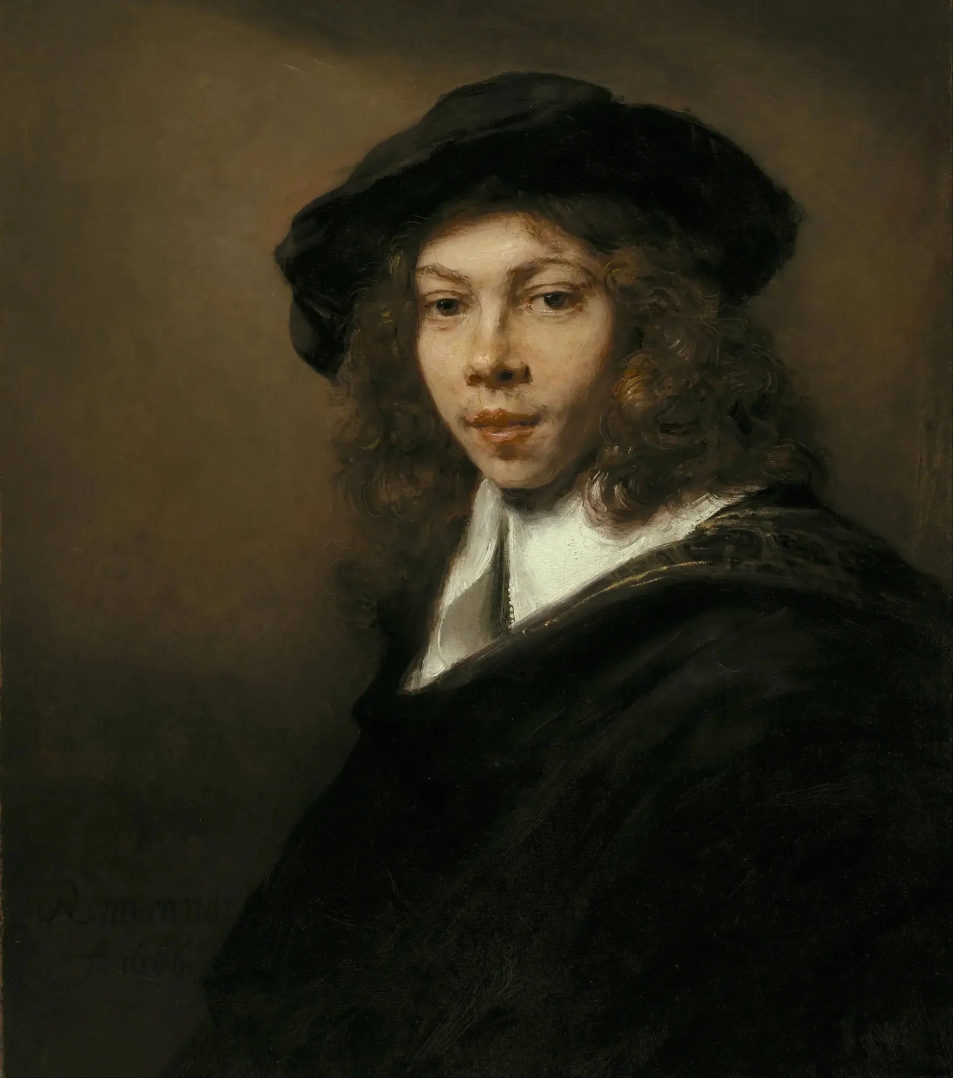 Jeunesse au bonnet noir - Rembrandt image 1 reproduction artisanale de tableau