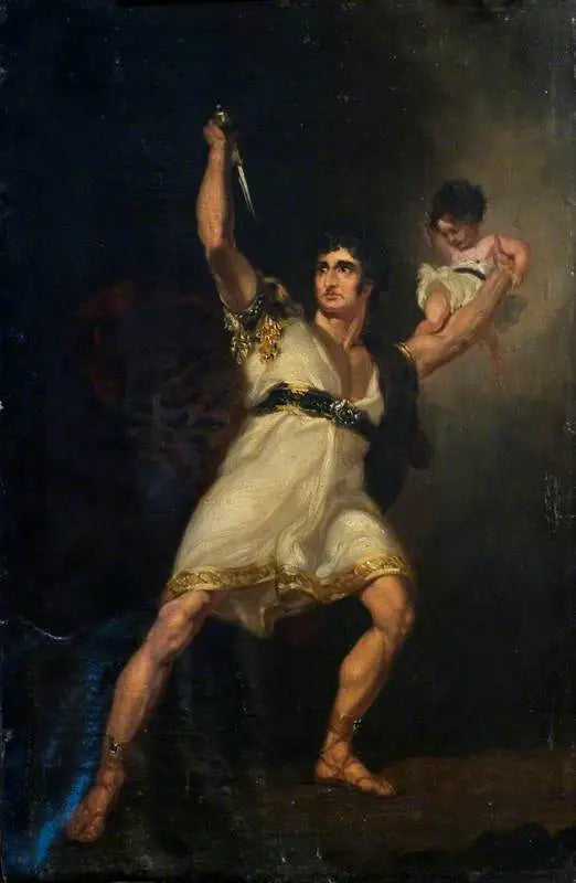 جون فيليب كيمبل (1757–1823)، في دور رولّا في «بيزارو» مقتبس من قبل ريتشارد برينسلي شيريدان من «الاسبانيون في بيرو» لآغوست فريدريش فرديناند فون كوتزوب - توماس لورانس