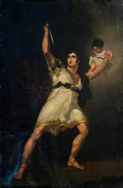 جون فيليب كيمبل (1757–1823)، في دور رولّا في «بيزارو» مقتبس من قبل ريتشارد برينسلي شيريدان من «الاسبانيون في بيرو» لآغوست فريدريش فرديناند فون كوتزوب - توماس لورانس