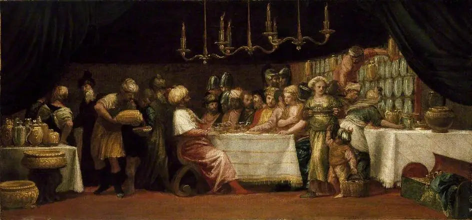 Judith festoyée chez Holopherne - Paul Véronèse image 1 reproduction artisanale de tableau