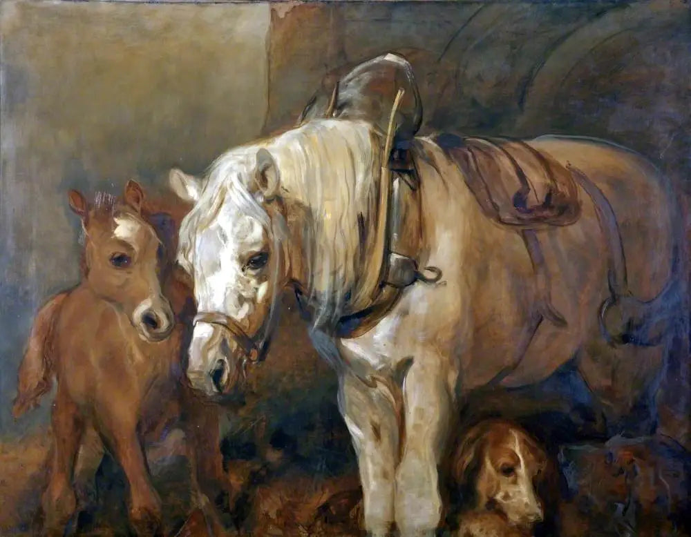 Jument et poulain - Edwin Henry Landseer - Alpha Reproduction