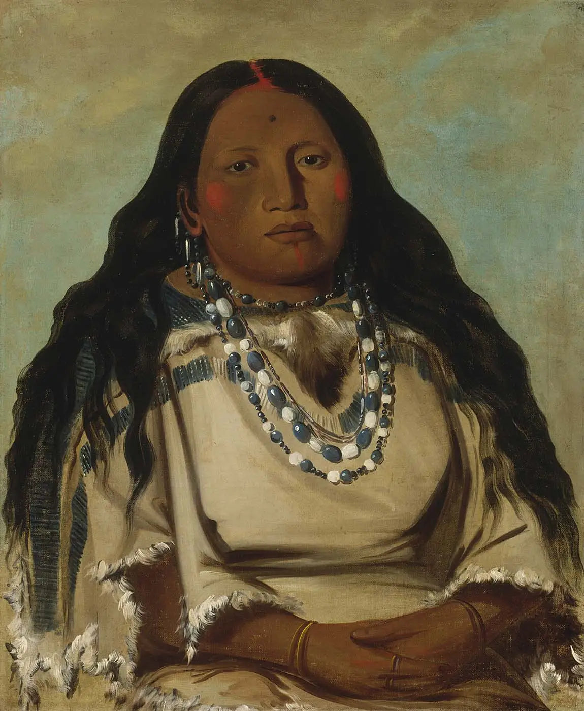Kah-béck-a la jumelle épouse de la main sanglante - George Catlin - Alpha Reproduction