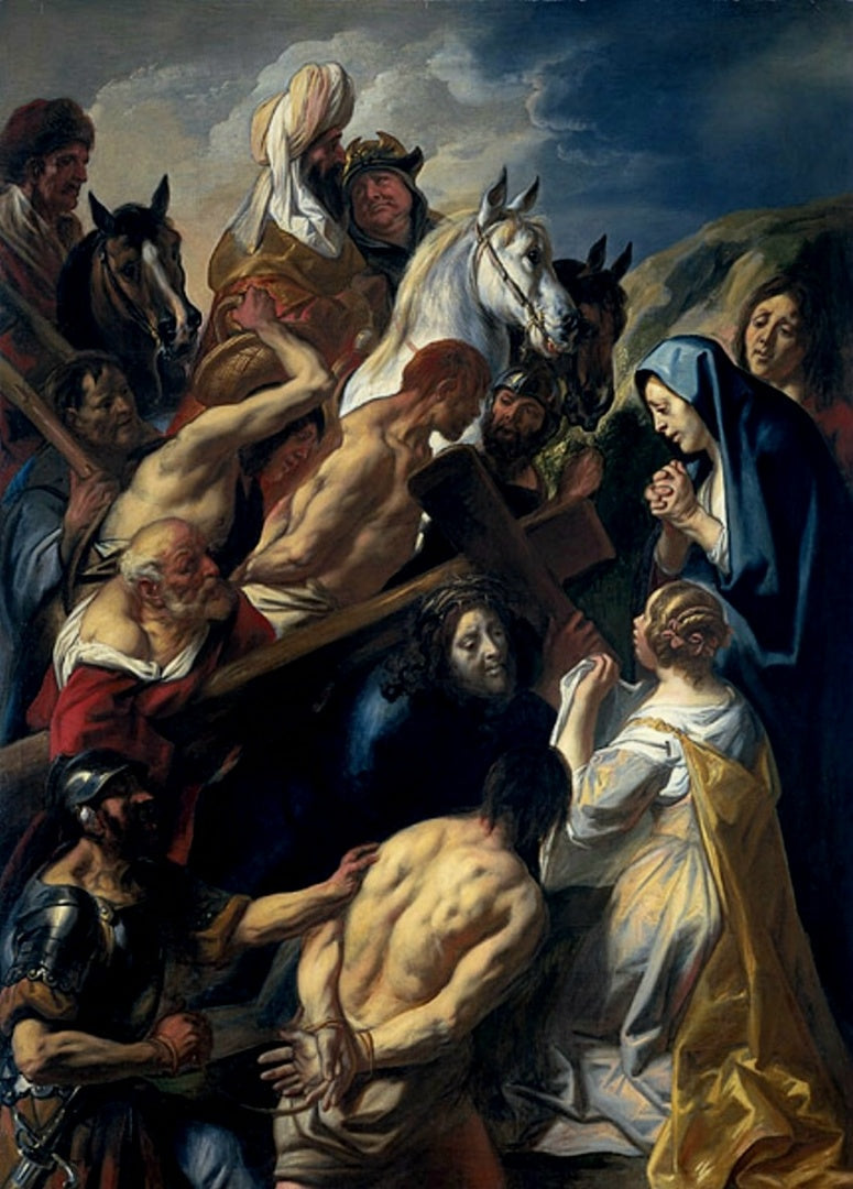 Kruisdraging - Jacob Jordaens image 1 copie peinte à la main à l’huile