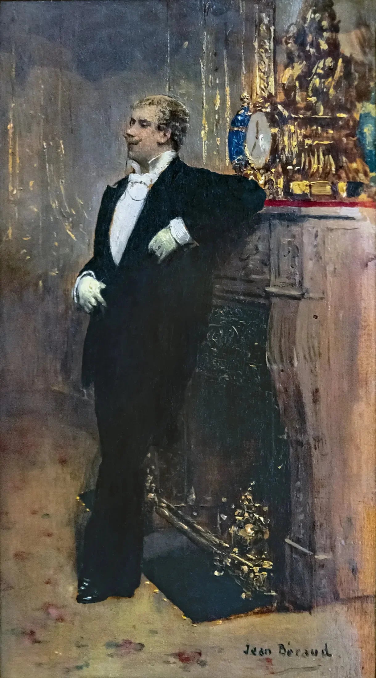 L'acteur Coquelin aîné accoudé - Jean Béraud image 1 reproduction artisanale de tableau