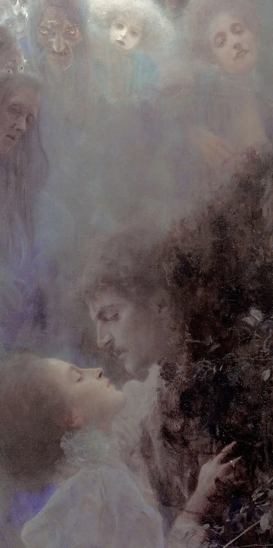 💘 الحب (تفصيل) – غوستاف كليمت (حوالي 1895)