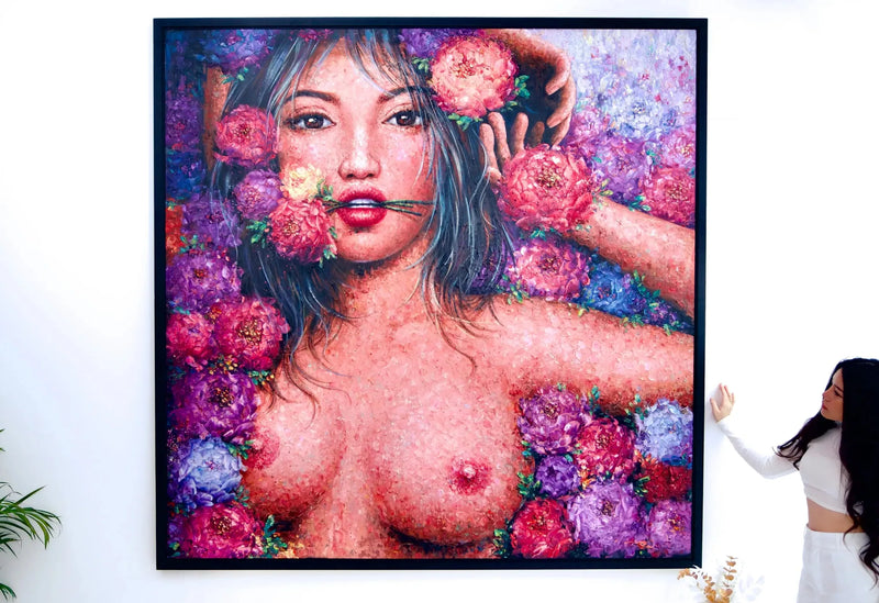 الحب في الأزهار | 200 × 200 سم