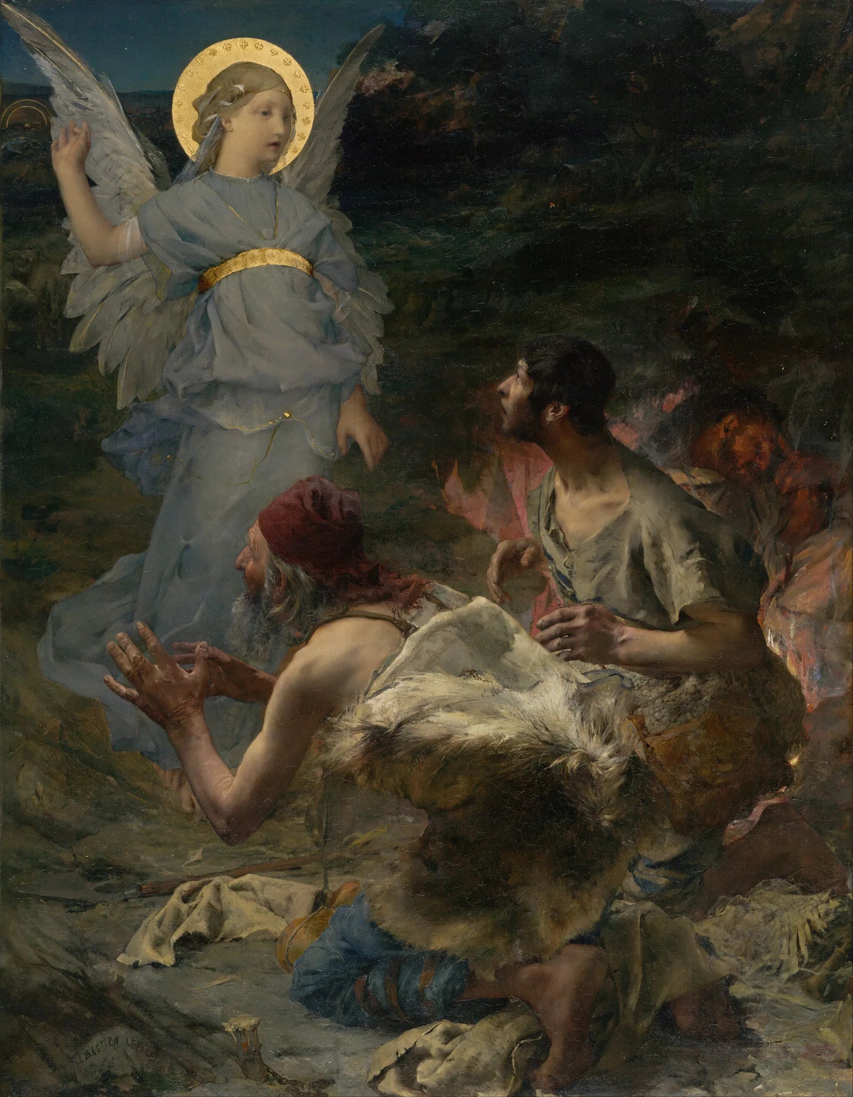 L'Annonciation aux bergers - Jules Bastien-Lepage image 1 reproduction de peinture à l’huile