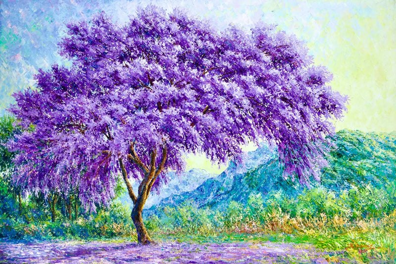 الشجرة البنفسجية | 90 × 60 سم