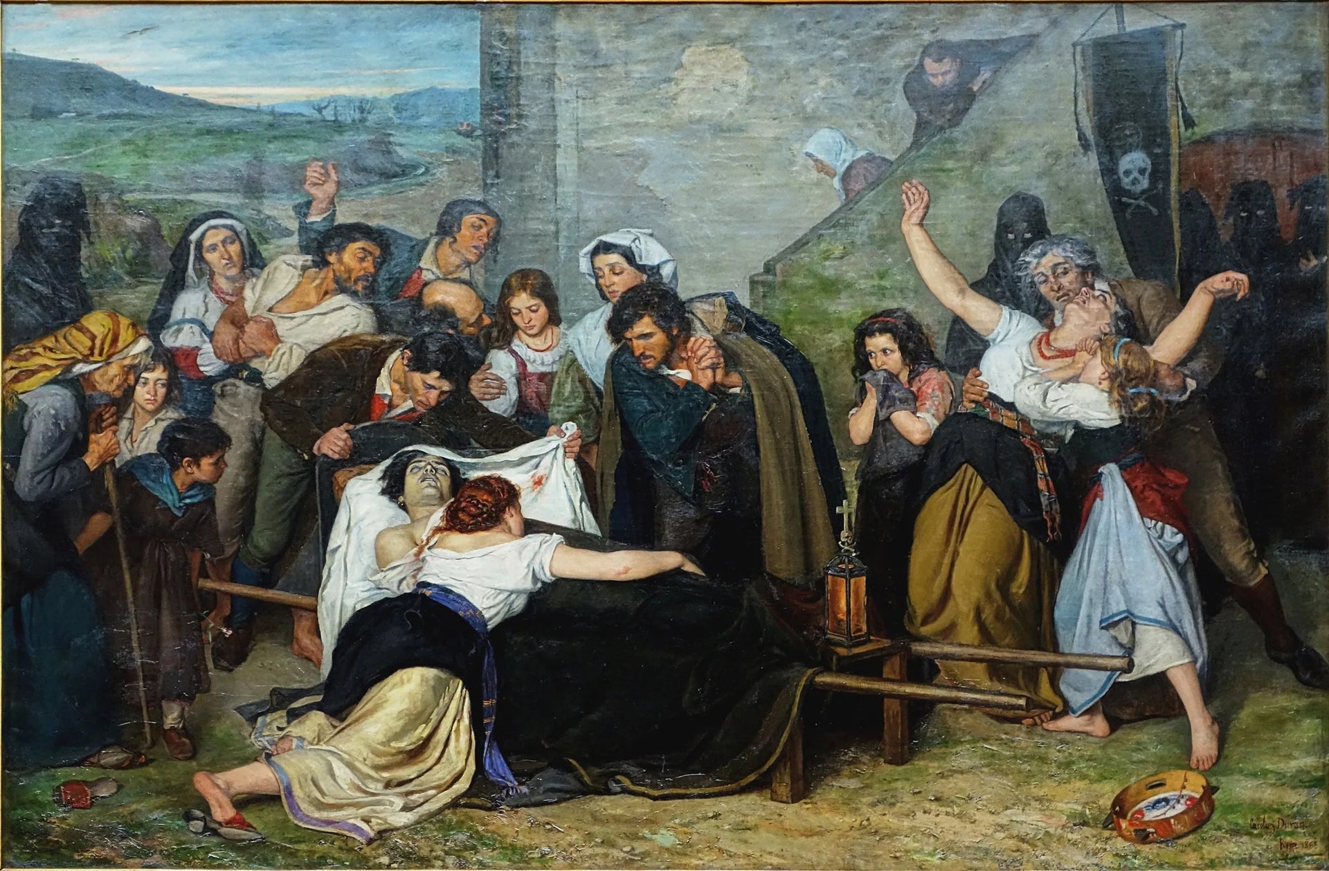 L'assassiné. Souvenir de la campagne romaine - Carolus-Duran image 1 reproduction artisanale de tableau
