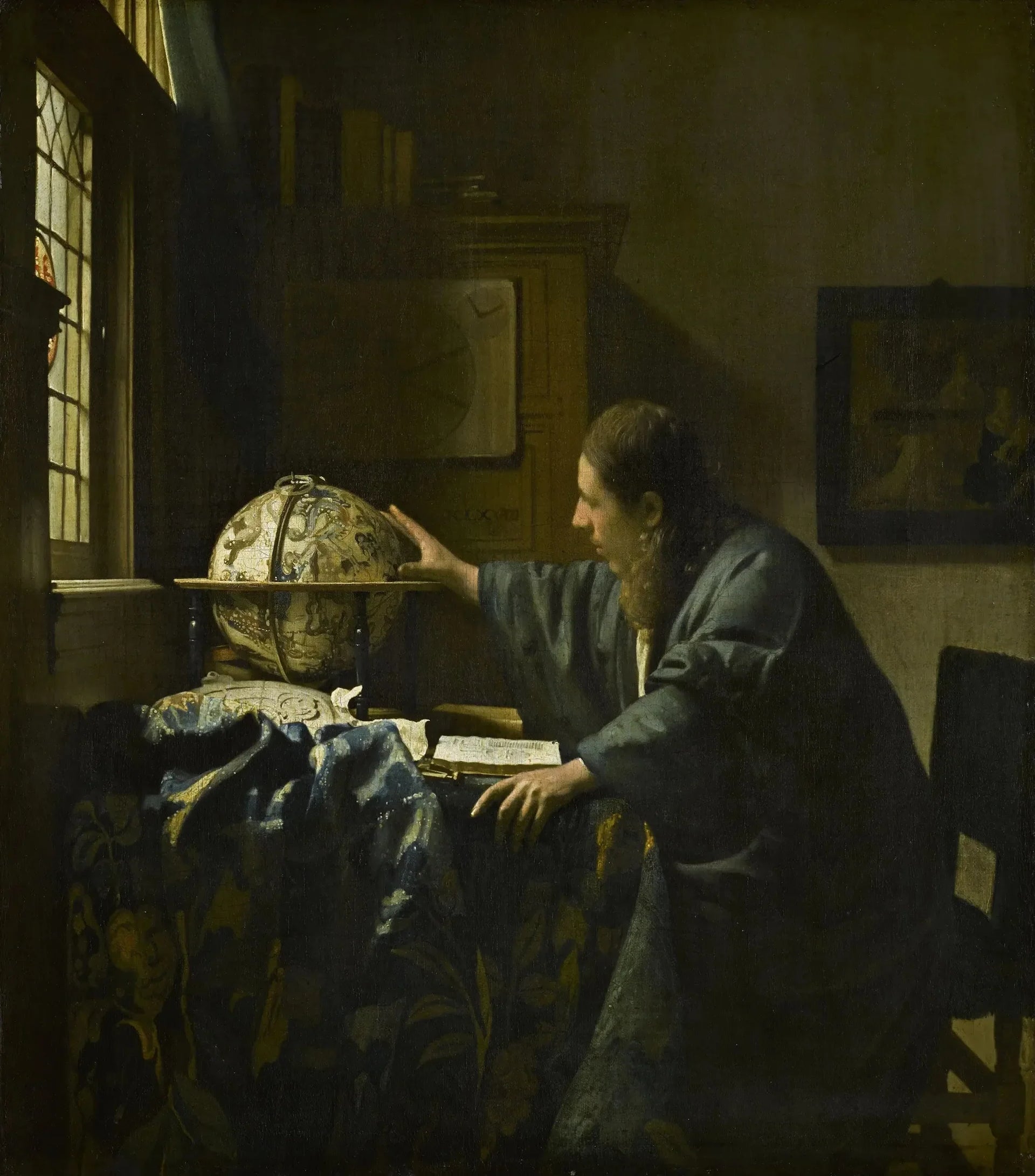 L'Astronome - Johannes Vermeer image 1 copie peinte à la main à l’huile