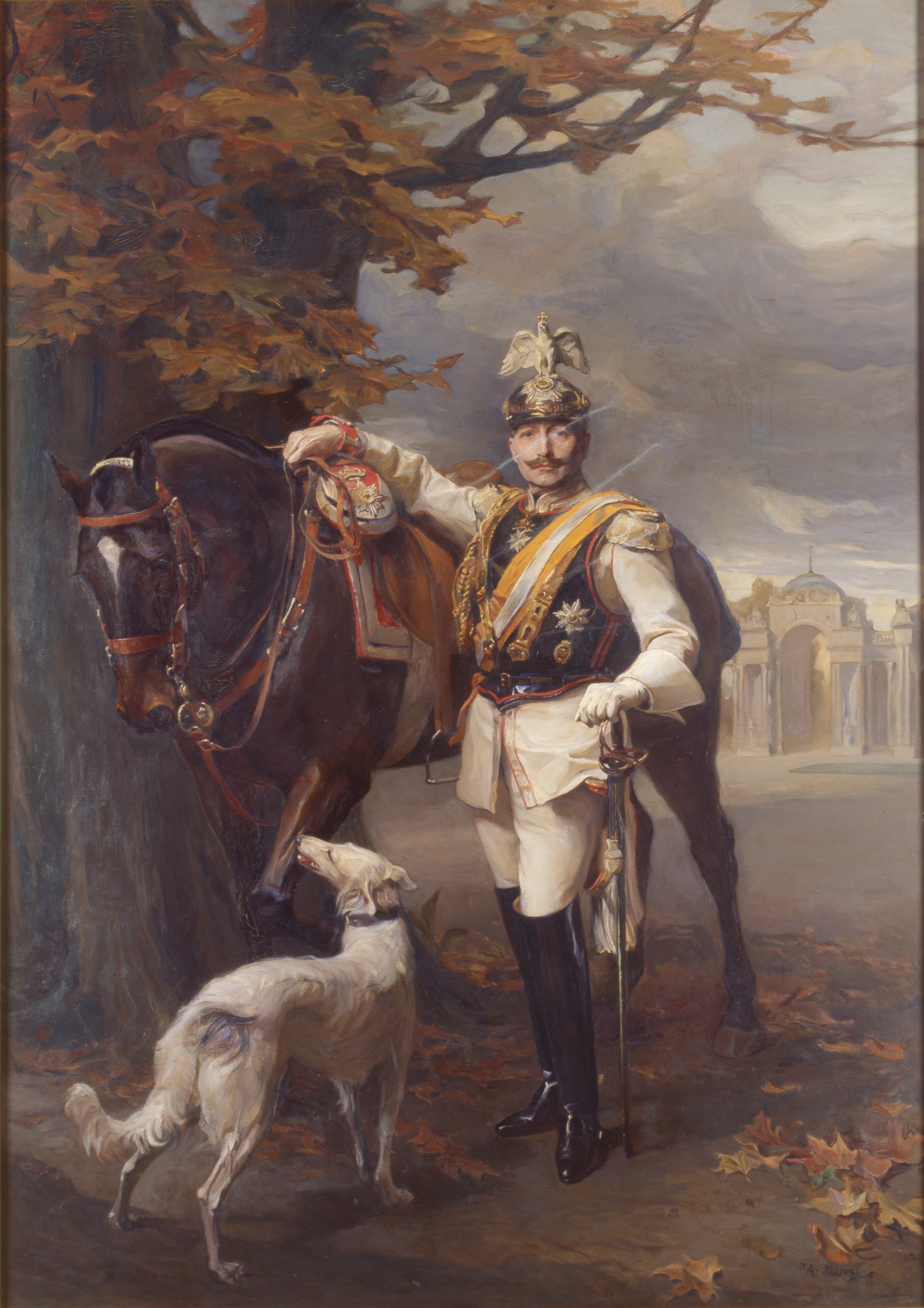 L'empereur Guillaume II, en arrière-plan les communistes - Philip de László