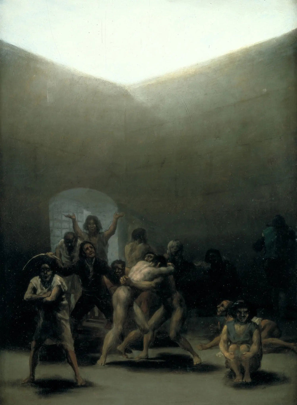 L'Enclos des fous - Francisco de Goya image 1 copie peinte à la main à l’huile