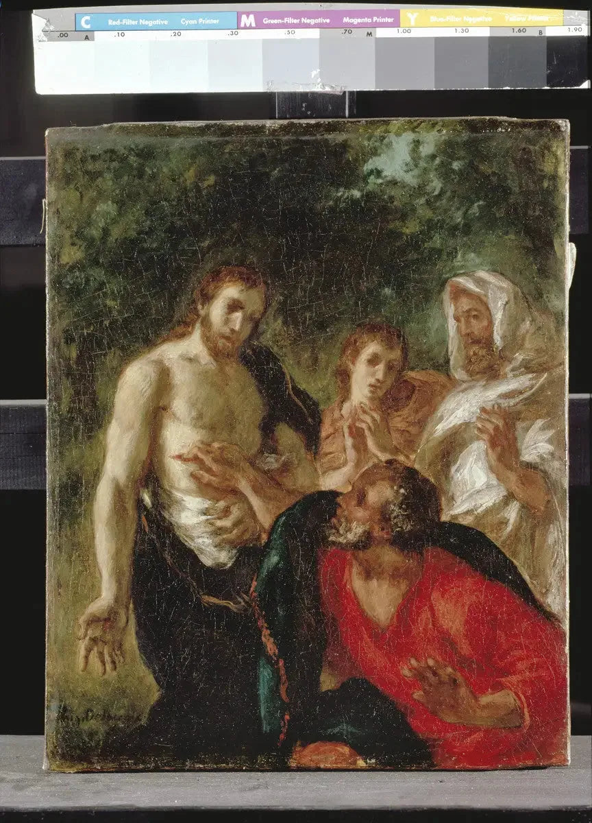 L'incrédulité de saint Thomas - Eugène Delacroix image 2 reproduction artisanale de tableau